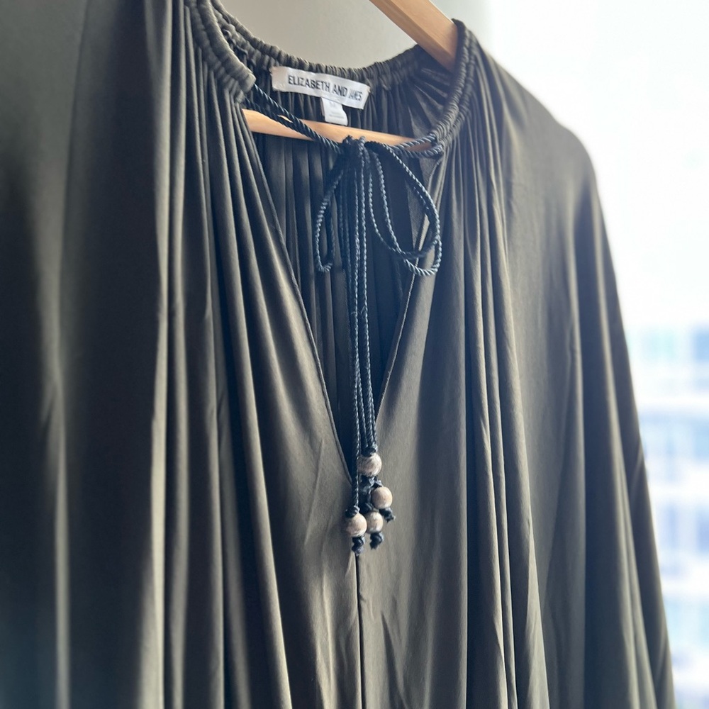 Elizabeth and James Olive Green Maxi Dress